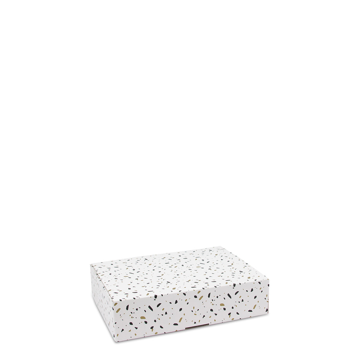 Confetti-borrelboxen met plakstrip – Enkellaags golfkarton met wit papier