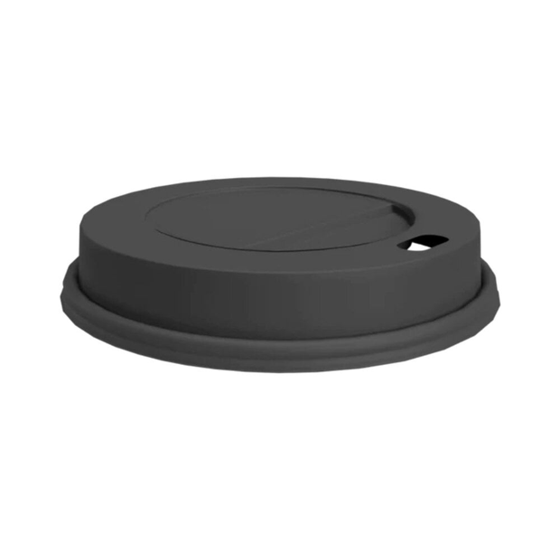 Plastic deksels zwart voor koffiebekers – Plastic