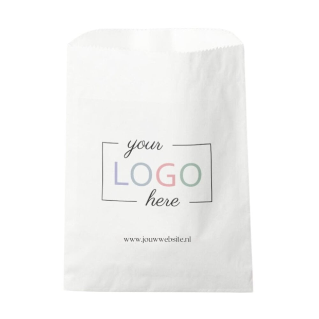 Papieren zakjes bedrukken – wit – Papier, 10×16 cm / 15×22 cm / 17×25 cm