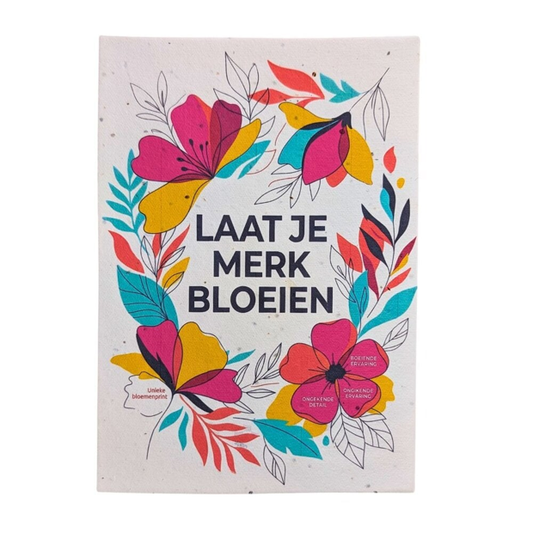 Groeipapier bedrukt – bloemenmix