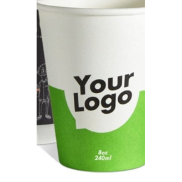 Bedrukte koffiebekers – karton 8 oz – Karton