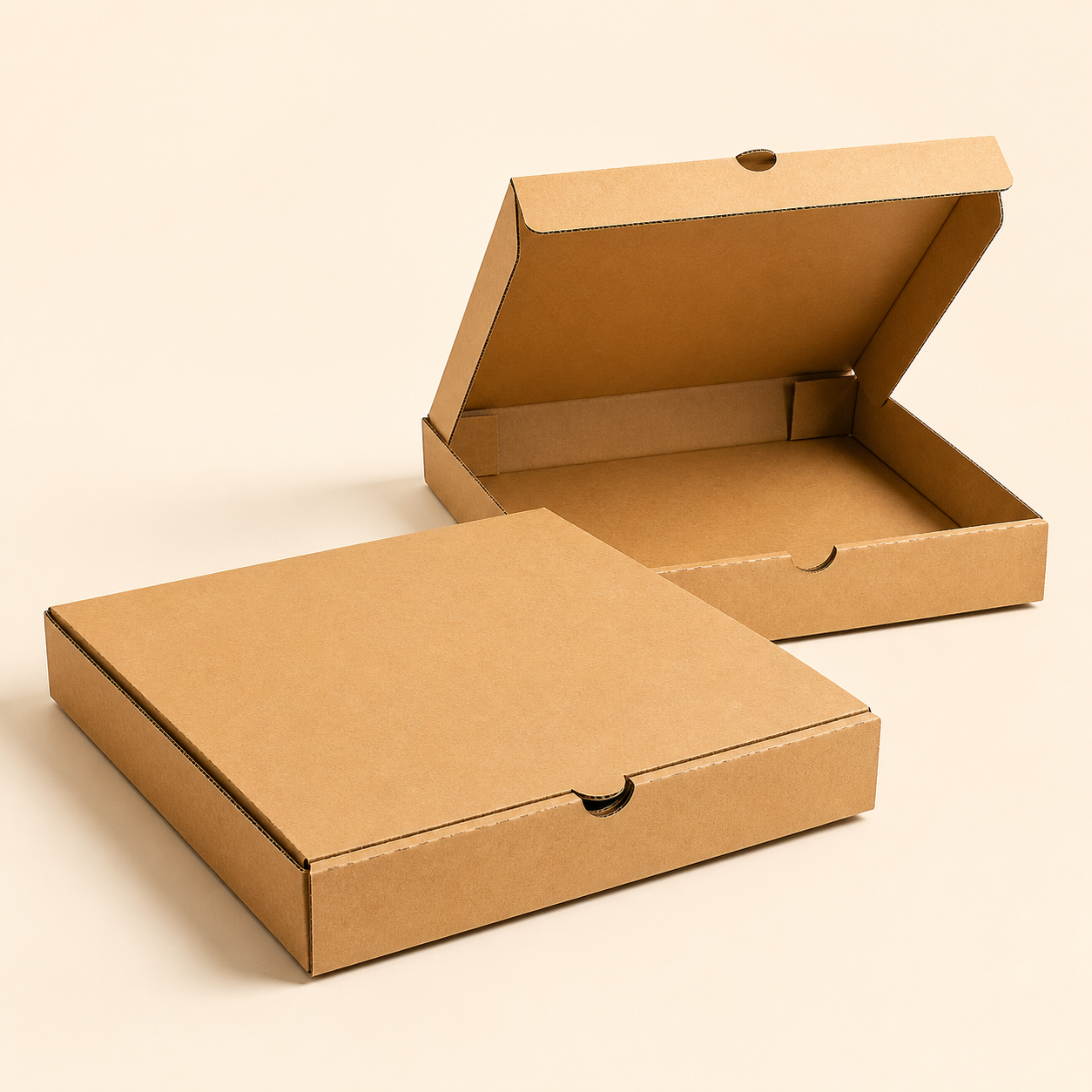 Kraft pizzadoos blanco – Kraftkarton, 26×26×4 cm