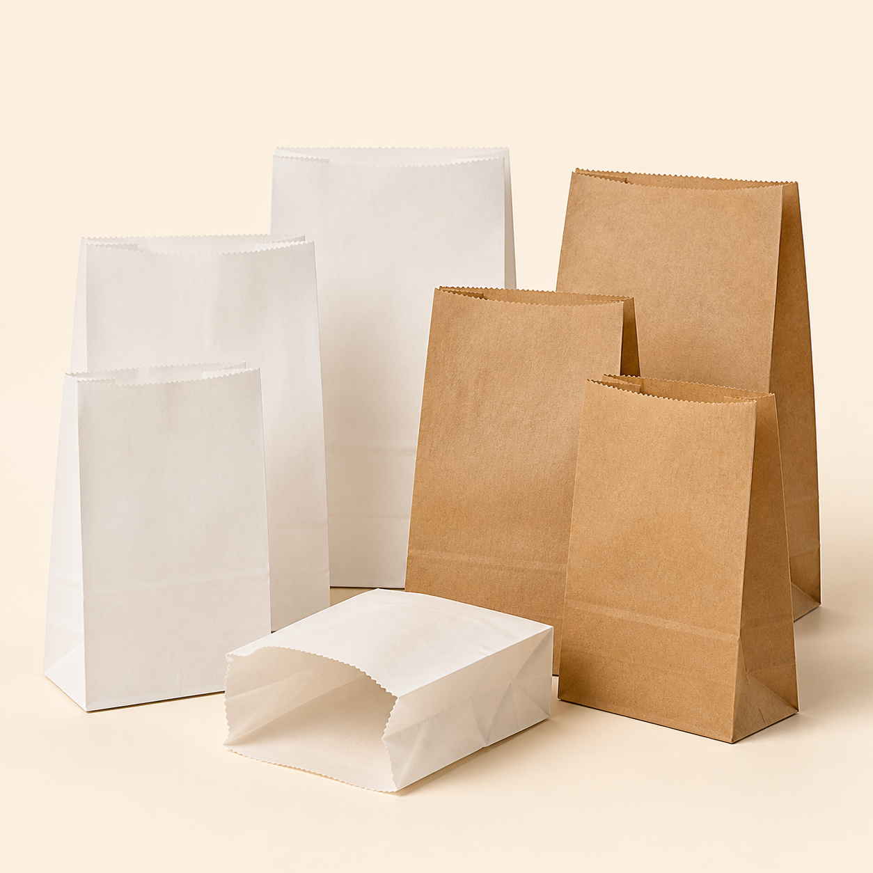 Papieren hamburgerzakje – Papier, 15×16 cm